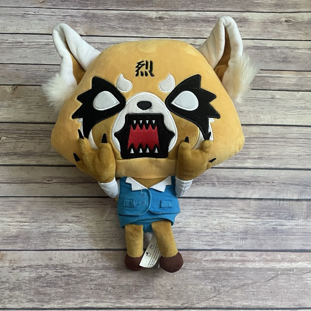 Sanrio AGGRETSUKO Aggressive Retsuko Plush Stuffed 2019 Death Metal Anime 13"